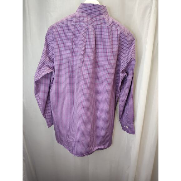 Ralph Lauren Purple Navy White 100% Cotton Button Down, 16.5 32/330 - Picture 7 of 8